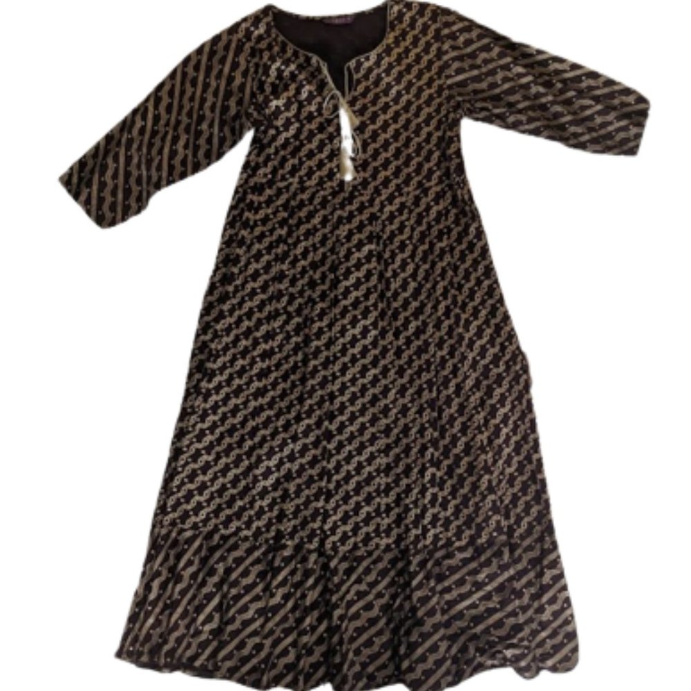 Brown and Gold Authentic Indian Dress XL NWOT NEW